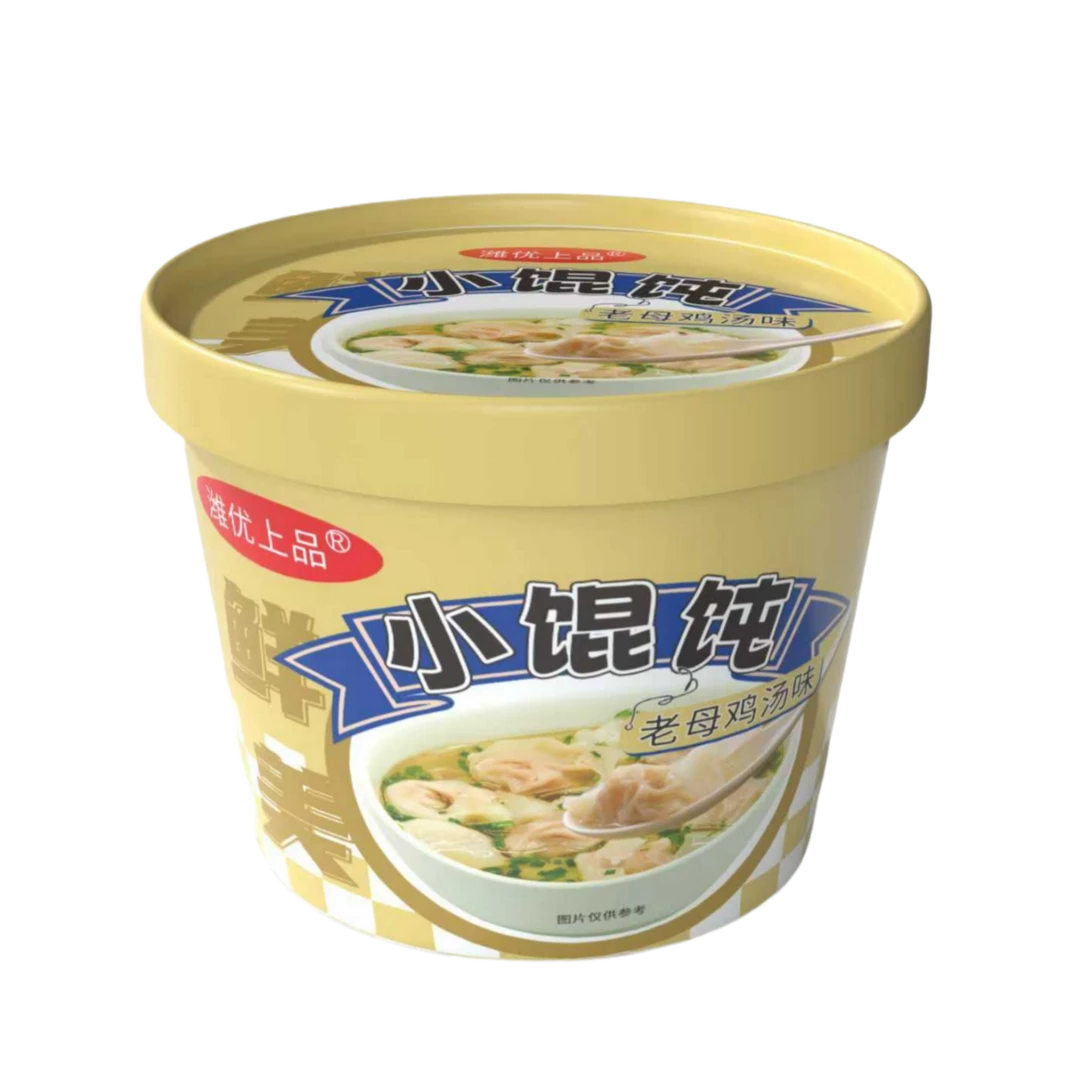潍优上品非油炸方便速食皮薄馅老母鸡汤味