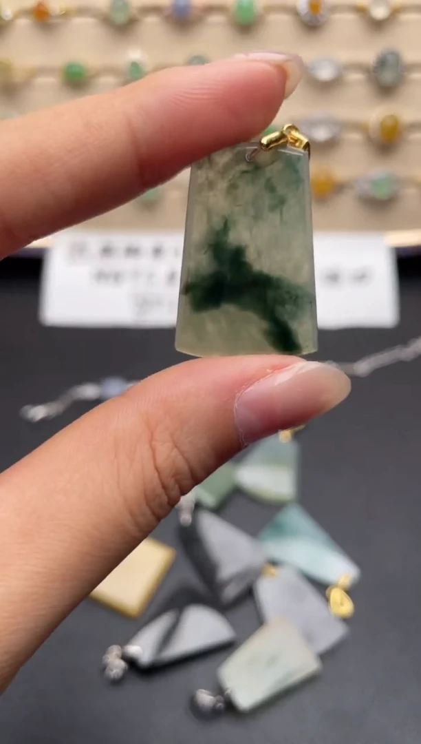 银S925镶嵌戒指翡翠一物一证一礼盒