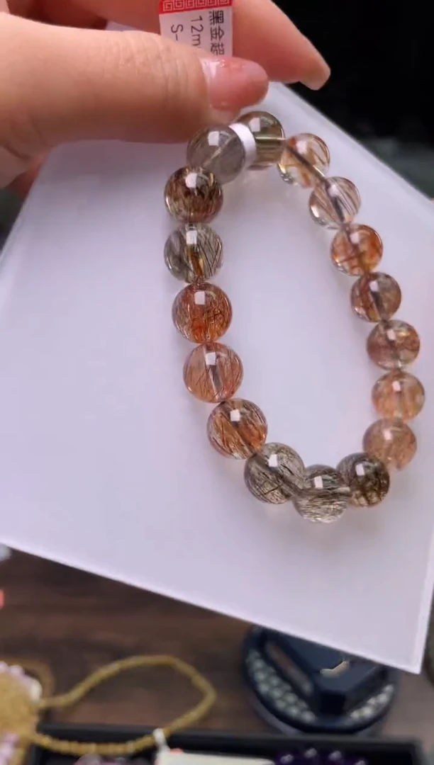 【闪购商品】水晶手链12±/641未镶嵌黑金超