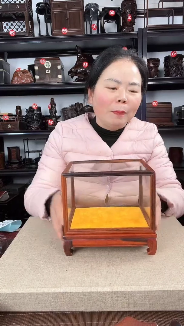 【闪购商品】木玻璃罩1号老李红木工艺品
