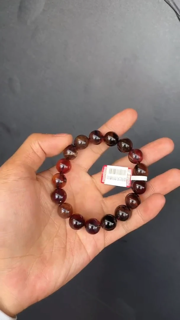 手串琥珀未镶嵌*50微瑕缅甸琥珀药珀手串12mm