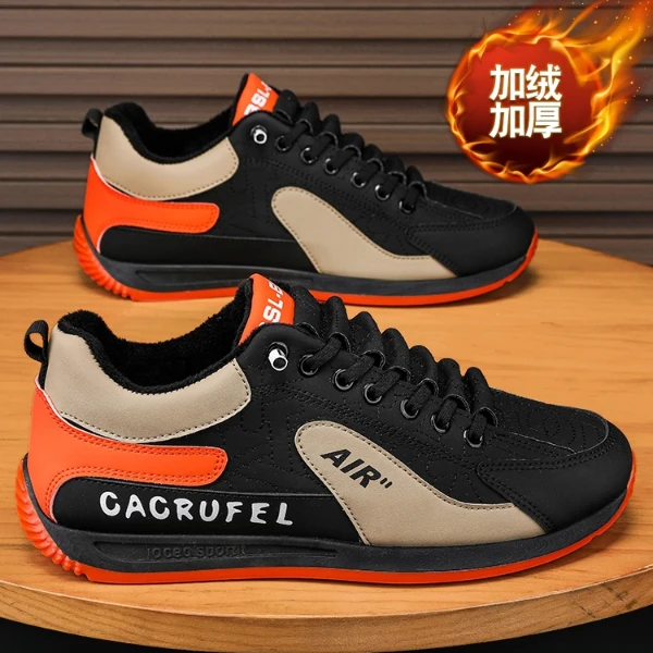 阿甘棉鞋冬季加绒加厚保暖皮毛一体板鞋男士软底防滑户外抗寒男鞋