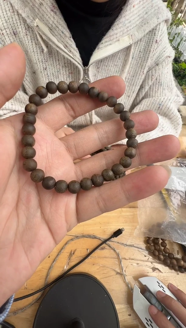 沉香沉香枕乌身沉水06圆珠单圈多样性发一