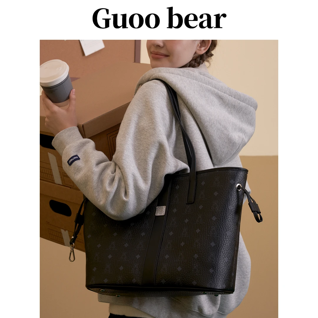 GUOOBEAR古家小熊包包大容量托特包女新款简约通勤高级感单肩包