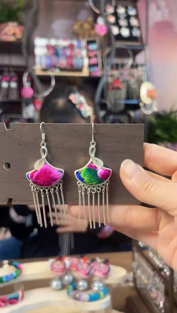 织绣 民族风手工非遗老绣饰品708