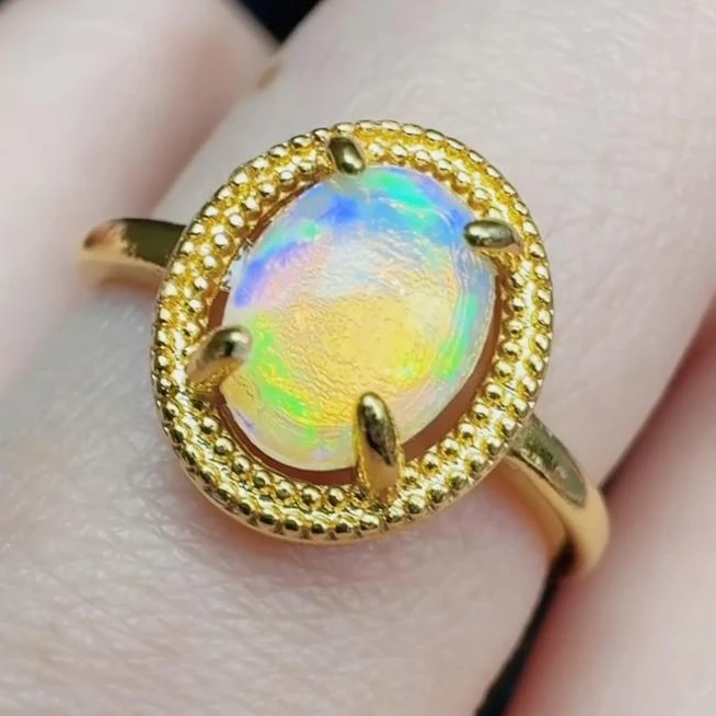 江德洋珠宝CT3453五色神光炫彩欧泊戒指