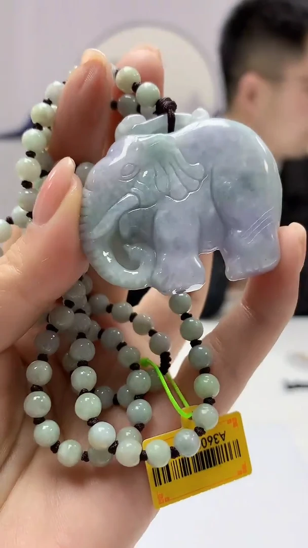 【闪购商品】定制翡翠未镶嵌5153ms-毛货20大象赠珠链