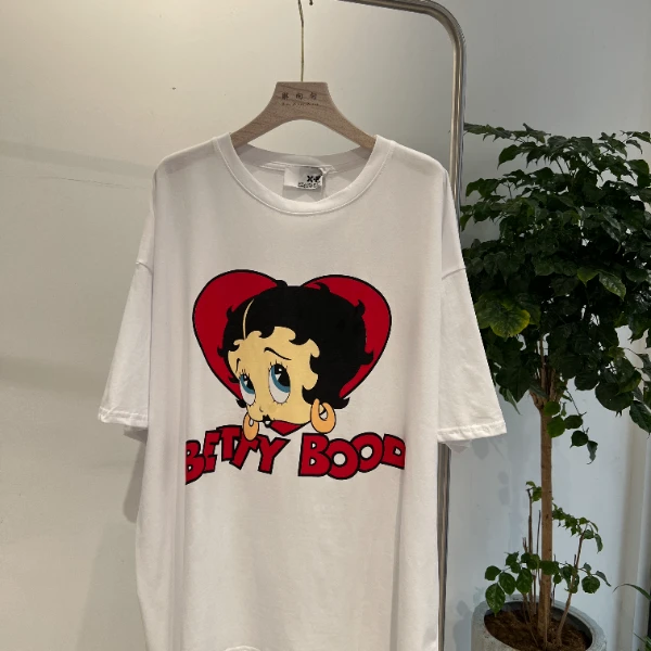 清版介意勿拍（210斤以内穿）2005简约大方款身卡通小人短袖