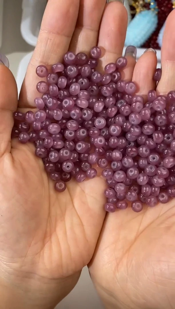 玻璃2872卡6玉米算盘珠150颗乌梅子酱