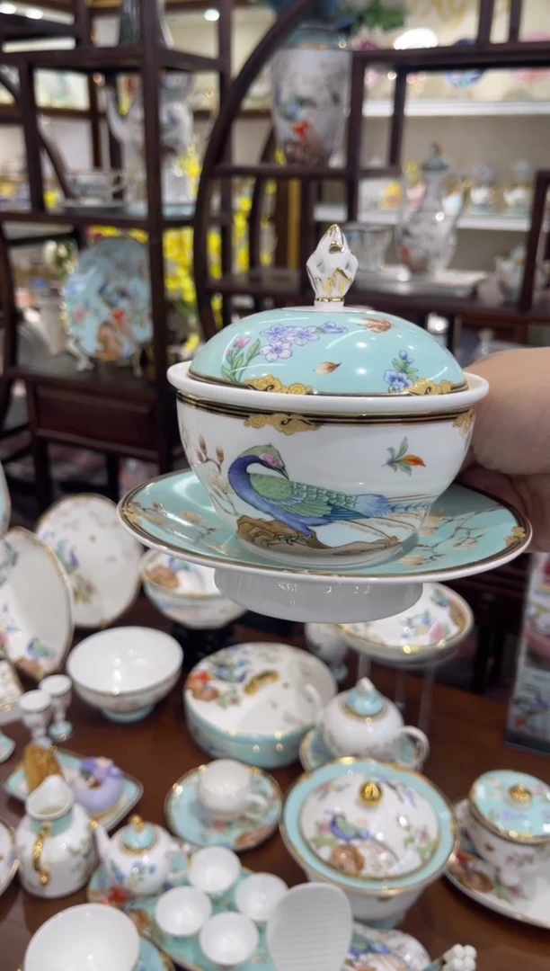 36%以上骨粉骨瓷炖盅三件套