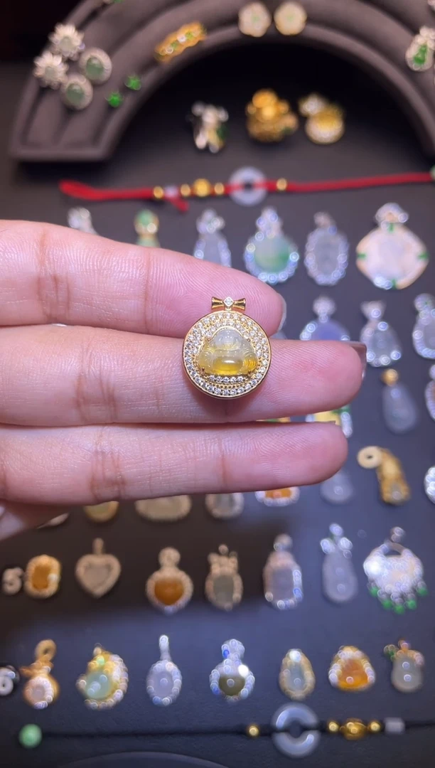 吊坠(不含链)银S925镶嵌翡翠1