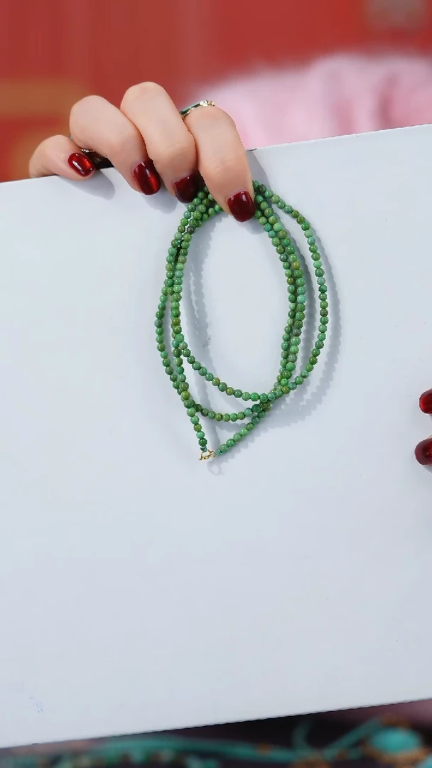 【闪购商品】绿松石项链18K金镶嵌1