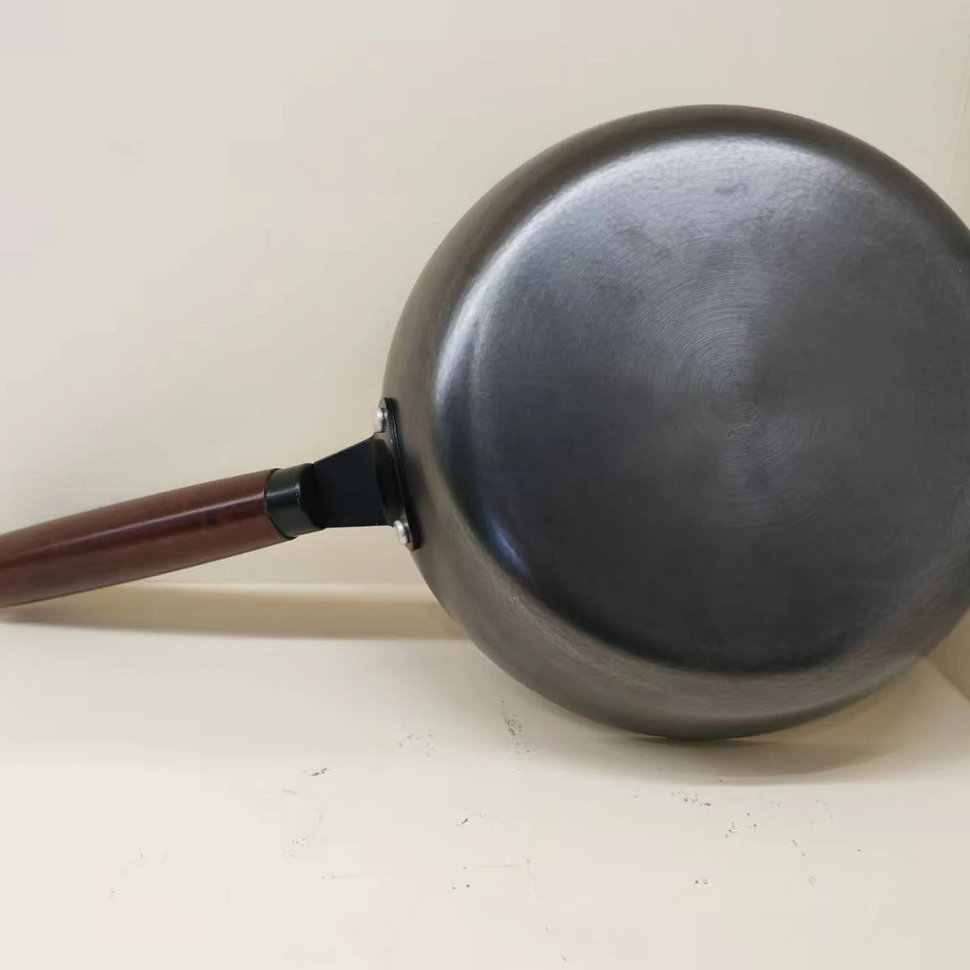 韩式铸铁木柄煎锅条纹牛排锅家用铸铁平底锅加厚纯生铁不粘锅