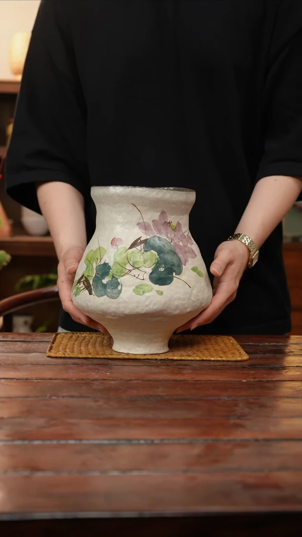 摆件景德镇艺术感手作花瓶-