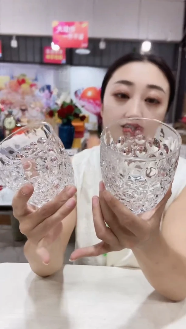水晶泡泡洋酒杯两个