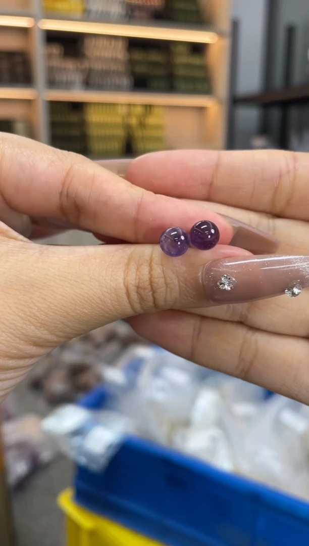 水晶耳饰银S925镶嵌多样性发一件