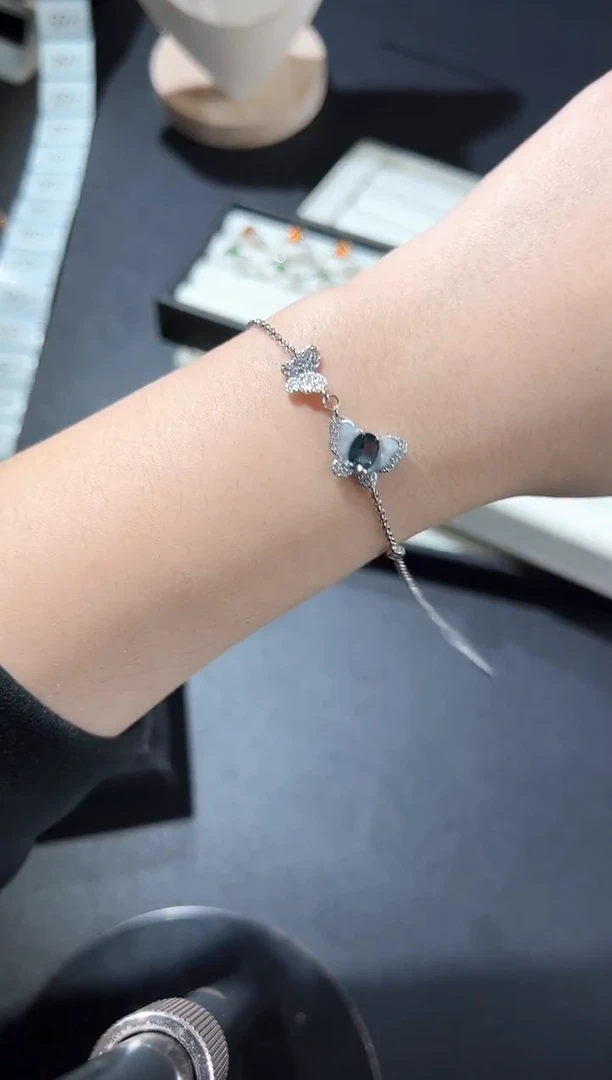 银S925镶嵌托帕石手链39r多样性发其一