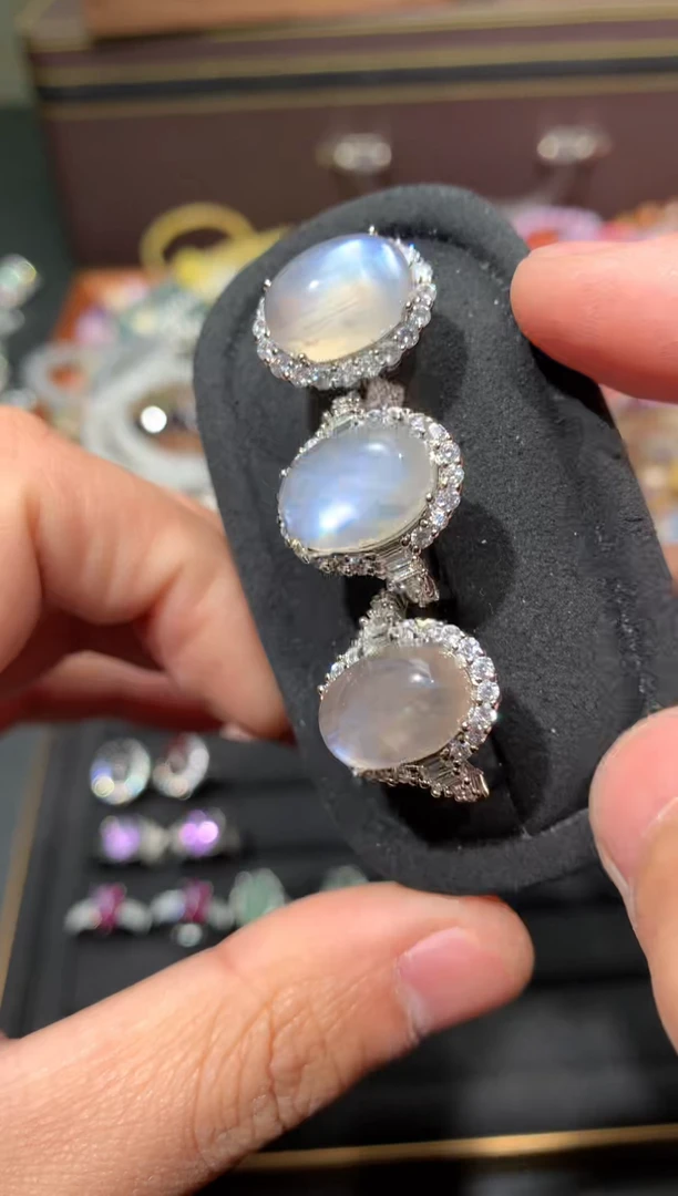 未镶嵌戒指月光石F41【多样性发其一】