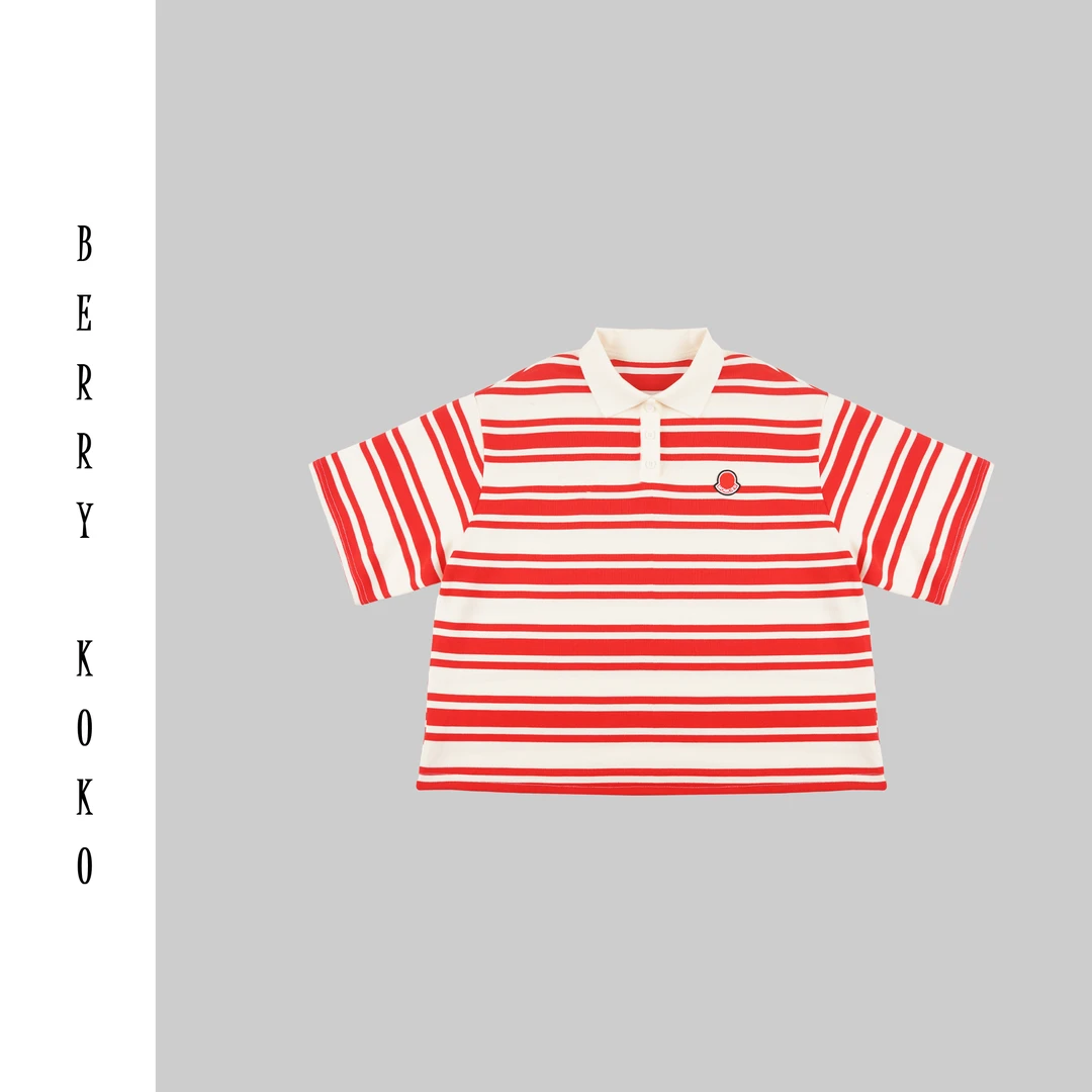 【MISSKO】早秋阔版复古日系宽松POLO衫短袖T T05