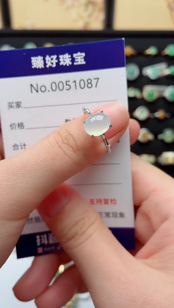 银S925镶嵌戒指翡翠.