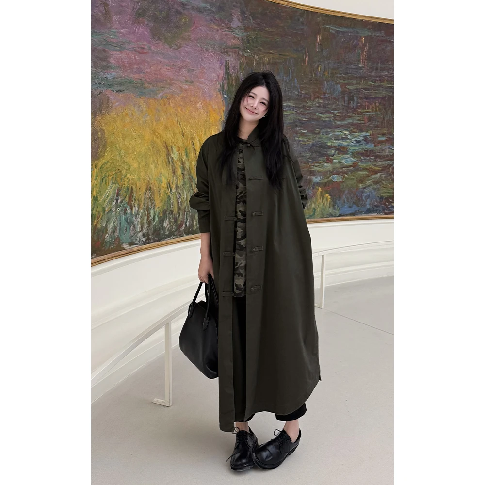 LA CALLA长款盘扣外套OY-WV6147