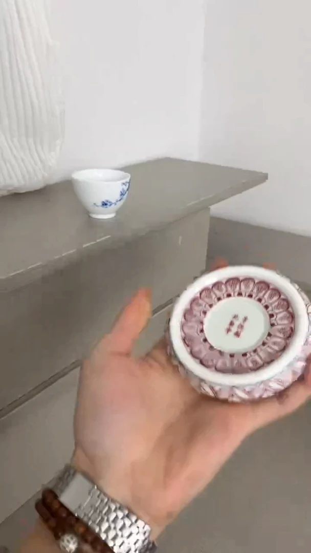 景德镇高温瓷釉里红盖置