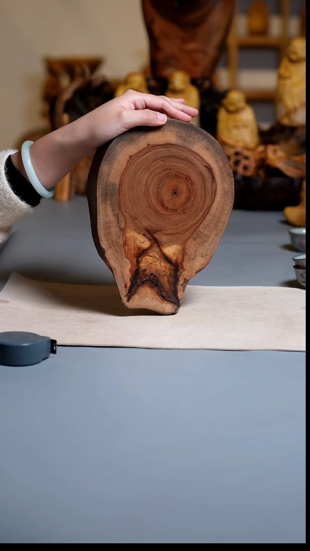 木香樟木切片底座C2936