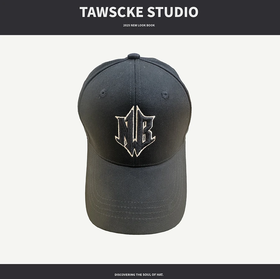 新款加大加宽高品质刺绣棒球帽子显脸小百搭字母鸭舌帽男女黑色