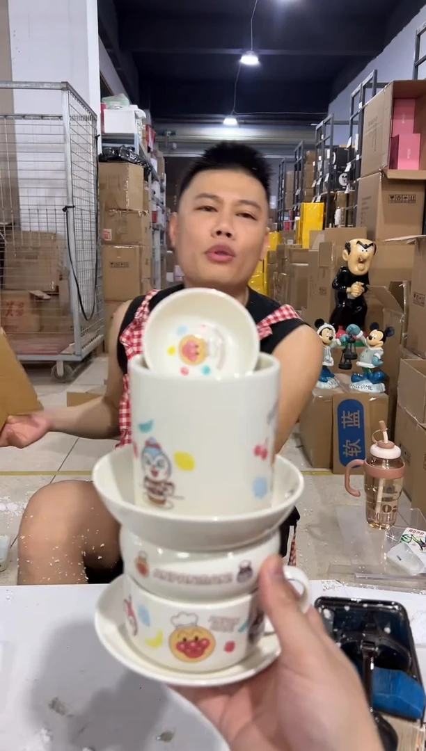 瓷片面包超人餐具6件套