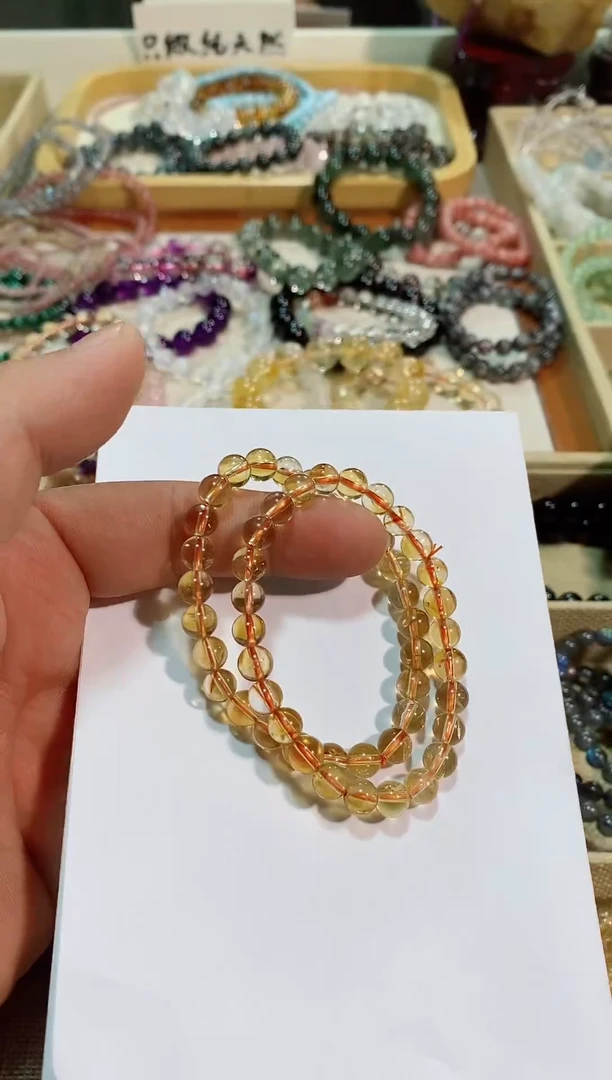 【闪购商品】黄晶手链未镶嵌黄塔晶7M+ (多样性发其一）