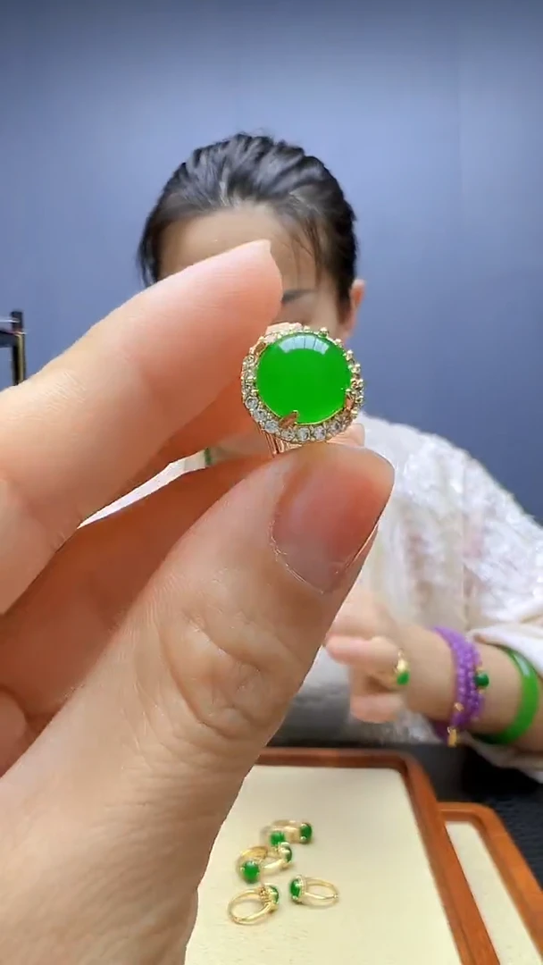 颈饰14K金镶嵌翡翠随昔diy颈饰