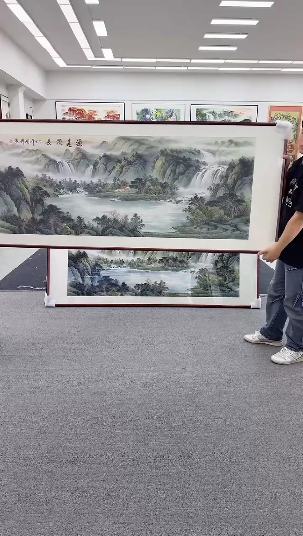 国画手绘  源远流长  219*88
