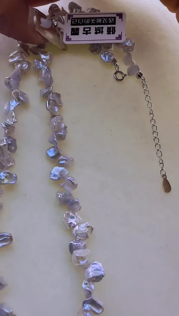 银S925镶嵌淡水珍珠项链168定制  