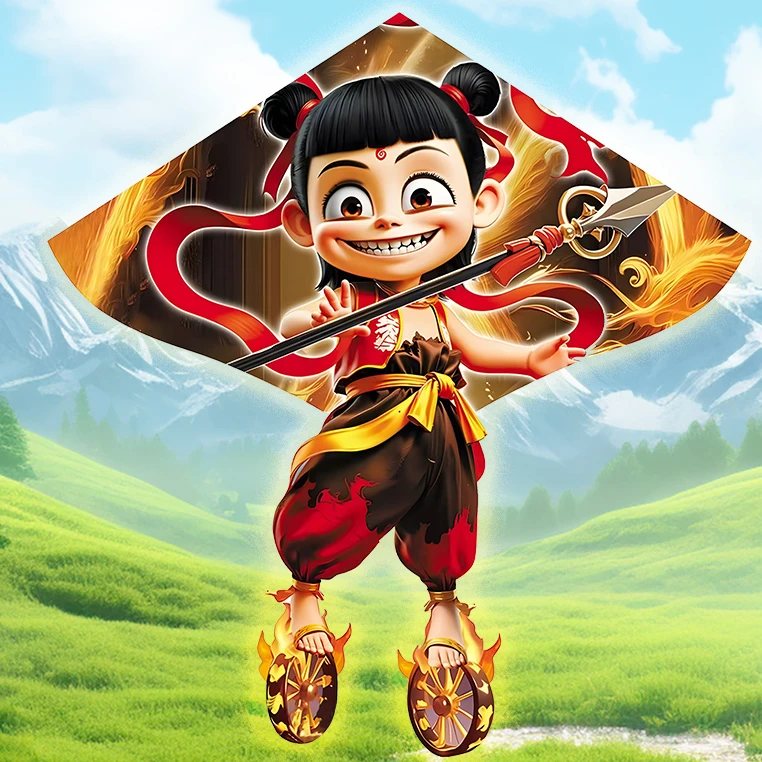 潍坊2025新款魔童风筝大人春游专用成人微风易飞创意