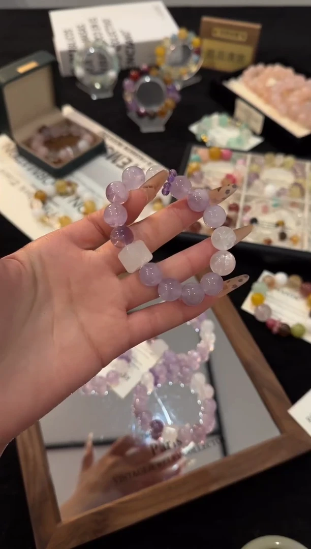 未镶嵌手链水晶薰衣草紫水晶x3176