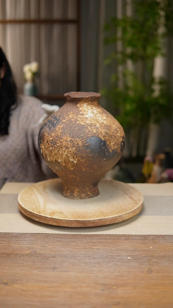 【闪购商品】陶瓷  花器诧寂棕灯笼