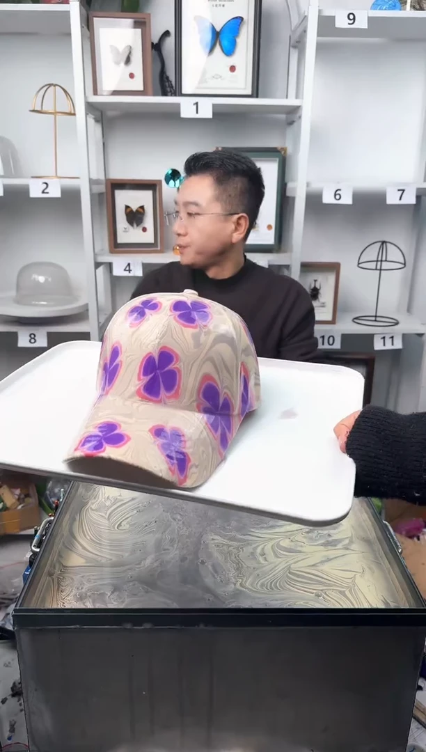 纯棉成人款四叶草水拓帽