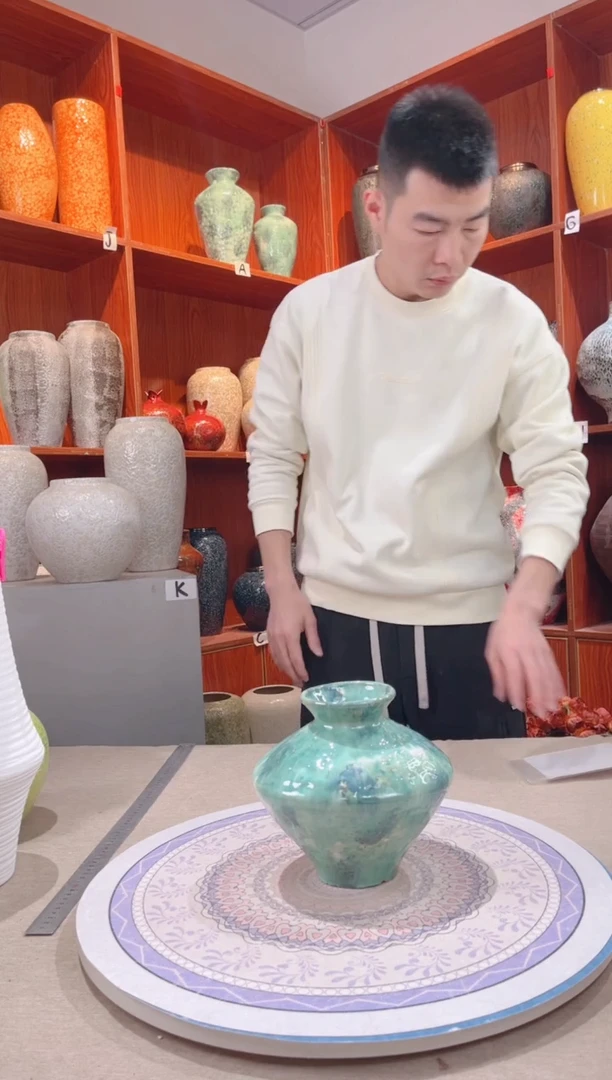 【闪购商品】瓶彩陶三件套 小号 陶瓷花瓶 无花