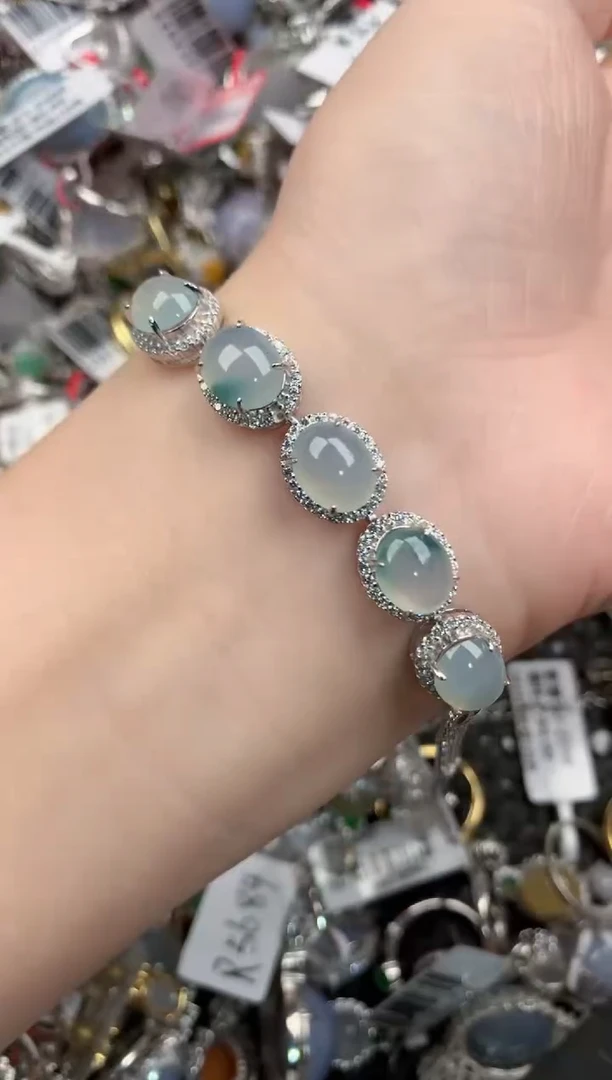 银S925镶嵌戒指翡翠18-18-18     8