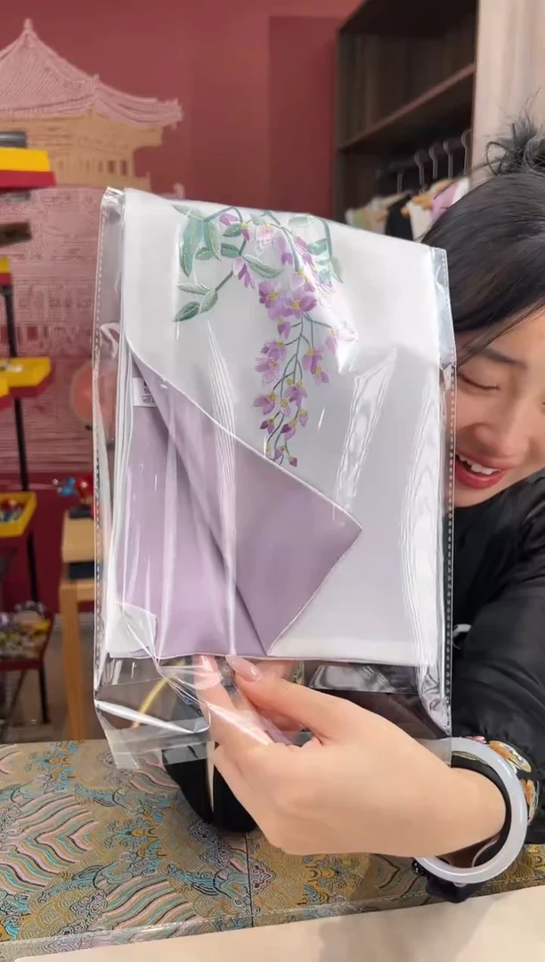 【闪购商品】刺绣苏绣100桑蚕丝丝巾