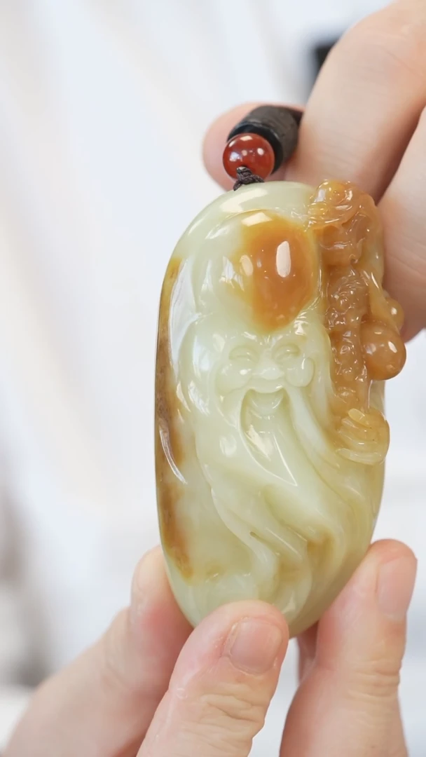 【闪购商品】和田玉手把未镶嵌财神9.19*4.78*3.2 233g