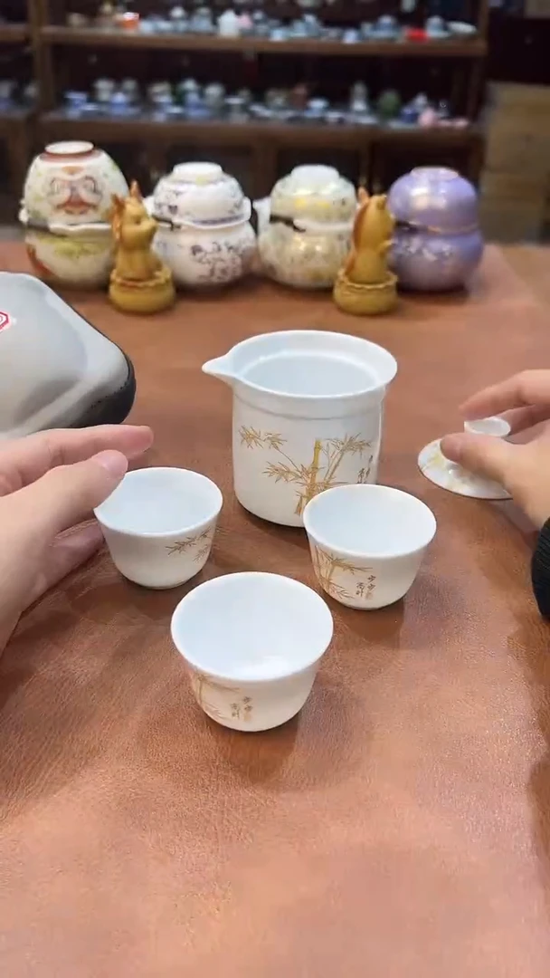 真的很便宜会开片的旅行茶具