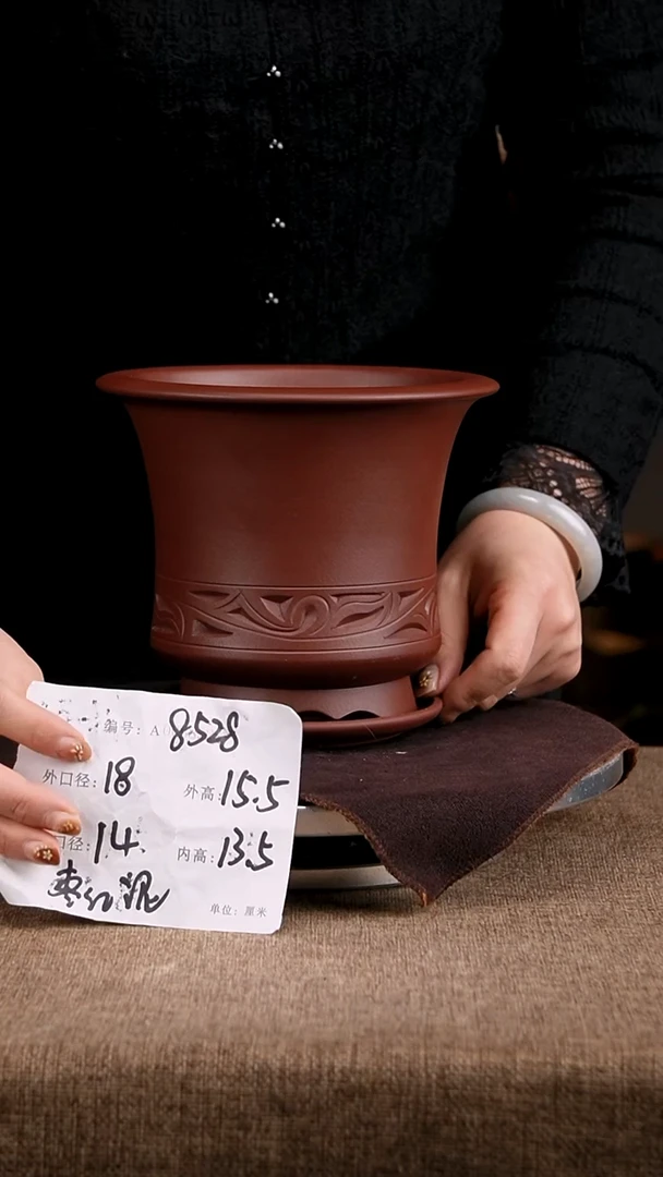 紫砂花盆花卉工艺8528+z
