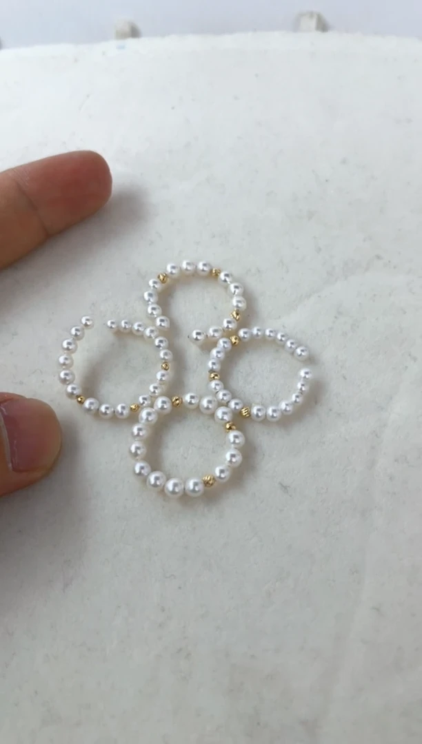 【闪购商品】淡水珍珠戒指18K金镶嵌戒指