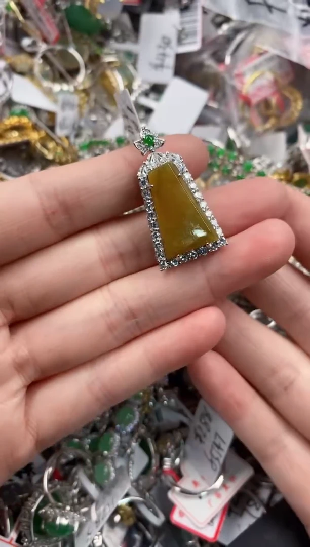 银S925镶嵌戒指翡翠444----2