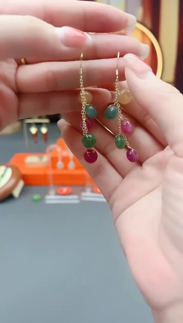 未镶嵌耳钉玛瑙/玉髓910