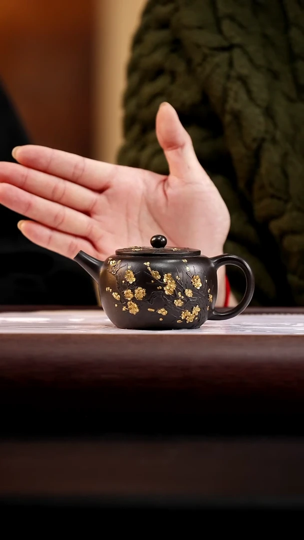 茶壶紫砂朱泥大红袍焐灰苹果