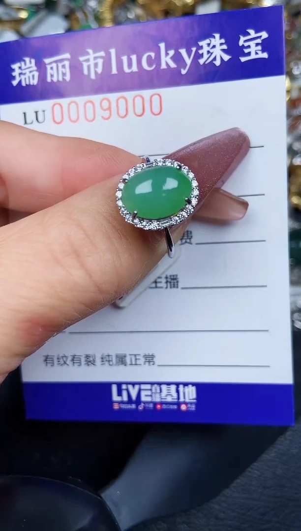 翡翠银S925镶嵌颈饰9000