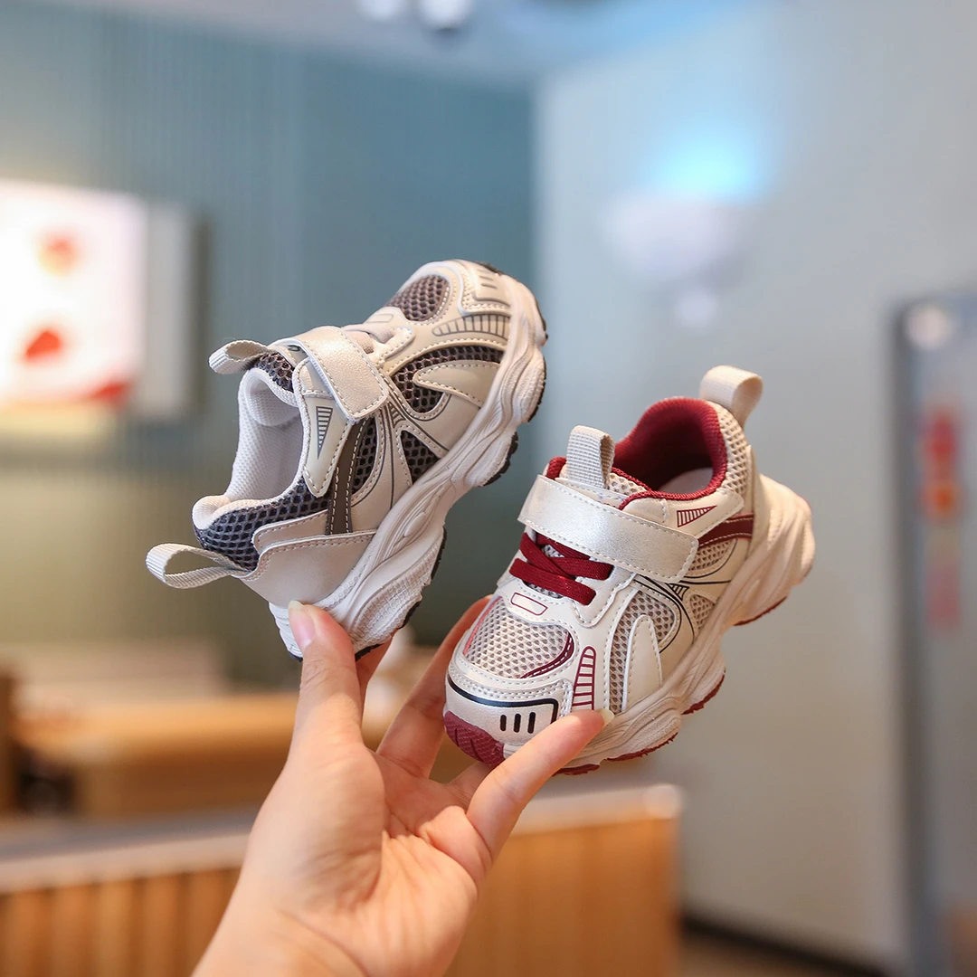 Sportmern男宝宝学步鞋春秋网面运动单鞋女小童老爹鞋透气休闲鞋