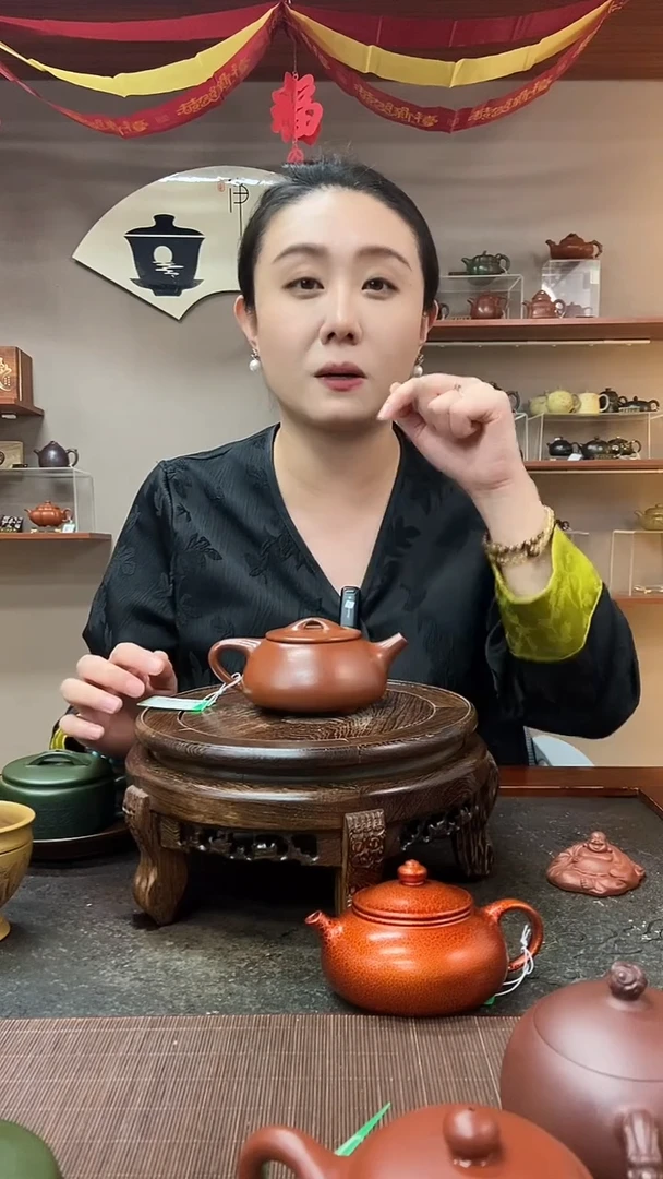 茶壶紫砂光器景舟石瓢 红卫朱泥 徐建义